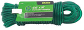 BARON 51503 Clothesline, #5, 50 ft L, Plastic/Vinyl, Green, 72 lb Working Load